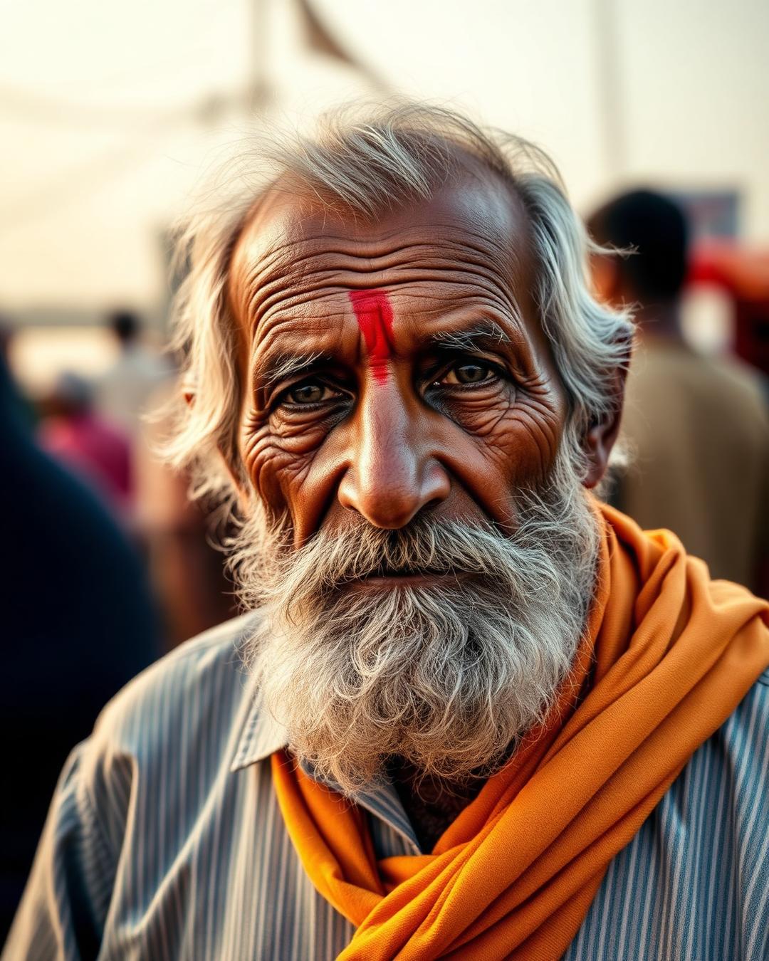 Portrait of an elder in Varanasi